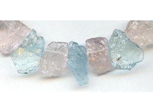 Morganite + Aquamarine 14-30x Rough Drop