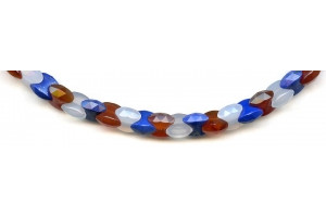 Chalcedony +Lapis+Carnelian 8mm Friendship