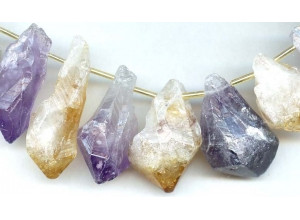 Amethyst + Citrine 30-40x Rough Drop