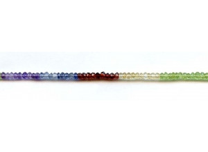 Mixed Quartz 3mm Faceted Rondell