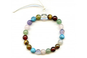 Mixed Stone 8mm Power Beads Bracelet