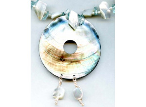 Black Mother of Pearl 76mm Pendant