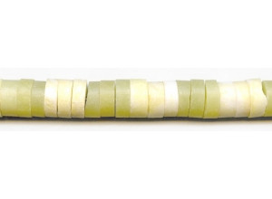 Olive Jade + Yellow Jade 14mm Heishi