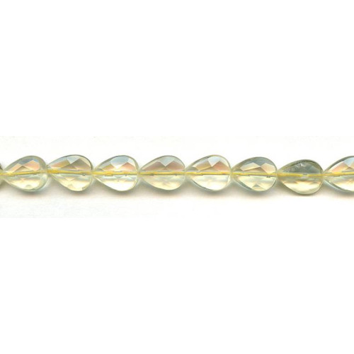 262-1012 Lemon Quartz <br>10x14 Faceted Flat Pear