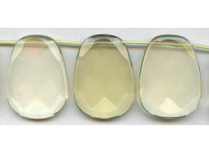 Lemon Quartz 30x40 Faceted Flat Drop