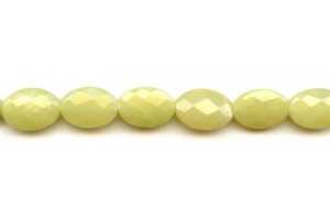 Olive Jade 13x18 Faceted Flat Oval