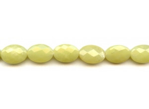 Olive Jade 13x18 Faceted Flat Oval