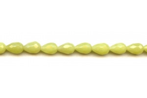 Olive Jade 8x12 Faceted Teardrop