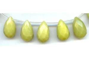 Olive Jade 15x25 Teardrop Briolette