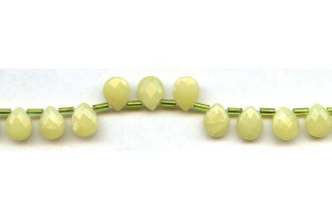 Olive Jade 8x10 Flat Pear Briolette