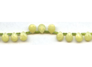 Olive Jade 8x10 Flat Pear Briolette