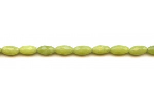 Olive Jade 6x12 Faceted Oval Rice