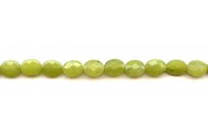 Olive Jade 8x10 Faceted Flat Oval