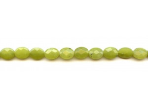 Olive Jade 8x10 Faceted Flat Oval