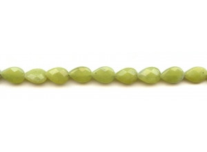 Olive Jade 8x12 Faceted Flat Pear