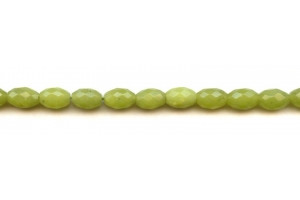 Olive Jade 7x10 Faceted Oval Rice