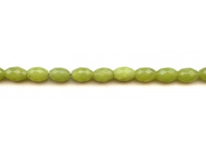 Olive Jade 7x10 Faceted Oval Rice