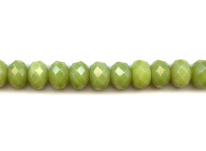 Olive Jade 14mm Faceted Rondell