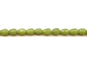 Olive Jade 8x10 Faceted Teardrop