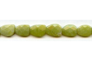 Olive Jade 13x18 Faceted Flat Pebble