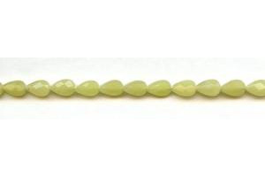 Olive Jade 6x9 Faceted Flat Pear