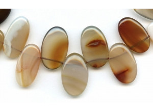 Natural Carnelian 18-28mm Flat Oval Drop