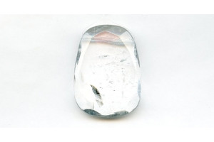 Rock Crystal 40x30 Faceted Pendant