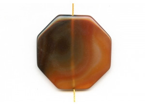 Natural Carnelian 50mm Flat Octagon Pendant