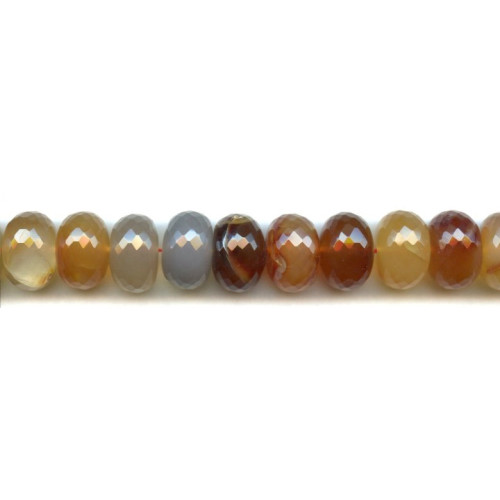 265-1094 Natural Carnelian <br>16mm Faceted Rondell