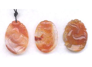 Natural Carnelian 25x35 Carved Pendant