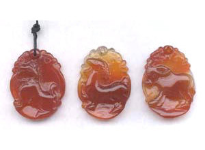 Natural Carnelian 25x35 Carved Pendant