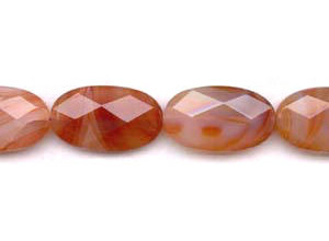 Natural Carnelian 20x35 Faceted Flat Oval