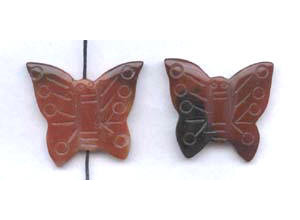 Natural Carnelian 35x40 Butterfly Pendant