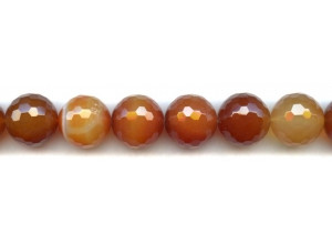 Natural Carnelian 16mm Faceted Round