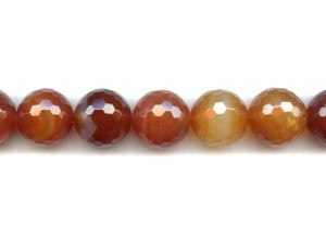 Natural Carnelian 18mm Faceted Round