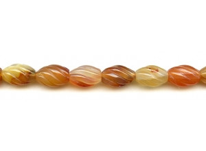 Natural Carnelian 10x15 S-Corrugated Oval