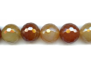 Natural Carnelian 22-23mm Faceted Round