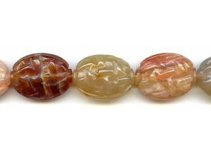 Natural Carnelian 22x30 Carved Flat Oval