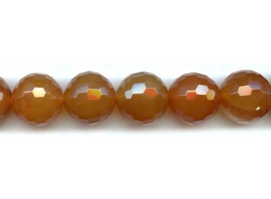 Natural Carnelian 20mm Faceted Round