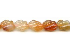 Natural Carnelian 15x20 Corrugated Flat Oval