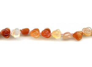 Natural Carnelian 10mm Flower