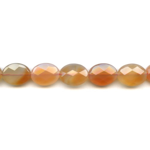 265-1371 Natural Carnelian <br>15x20 Faceted Flat Oval