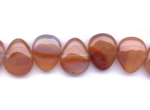 Natural Carnelian 20x25 Flat Pear Drop