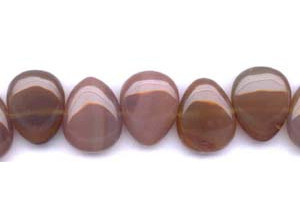 Natural Carnelian 20x25 Flat Pear Drop