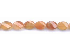 Natural Carnelian 12x16 Faceted Twist Flat Oval