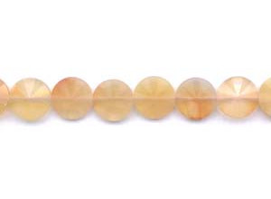 Natural Carnelian 15mm Faceted Coin