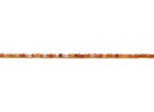 Natural Carnelian 2mm Faceted Round