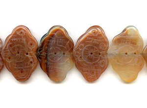 Natural Carnelian 38x25 Carved Butterfly