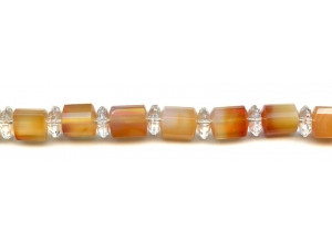 Natural Carnelian 10x11 Faceted Tri-Tube