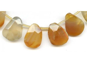 N. Carnelian 20-27x Faceted Drop